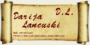 Darija Lančuški vizit kartica